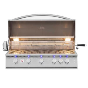 Summerset Sizzler Pro 40-Inch 5-Burner Built-In Natural Gas Grill With Rear Infrared Burner – SIZPRO40-NG