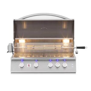 Summerset Sizzler Pro 32-Inch 4-Burner Built-In Propane Gas Grill With Rear Infrared Burner – SIZPRO32-LP