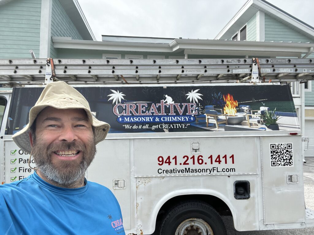 Chimney waterproofing technician in Florida.