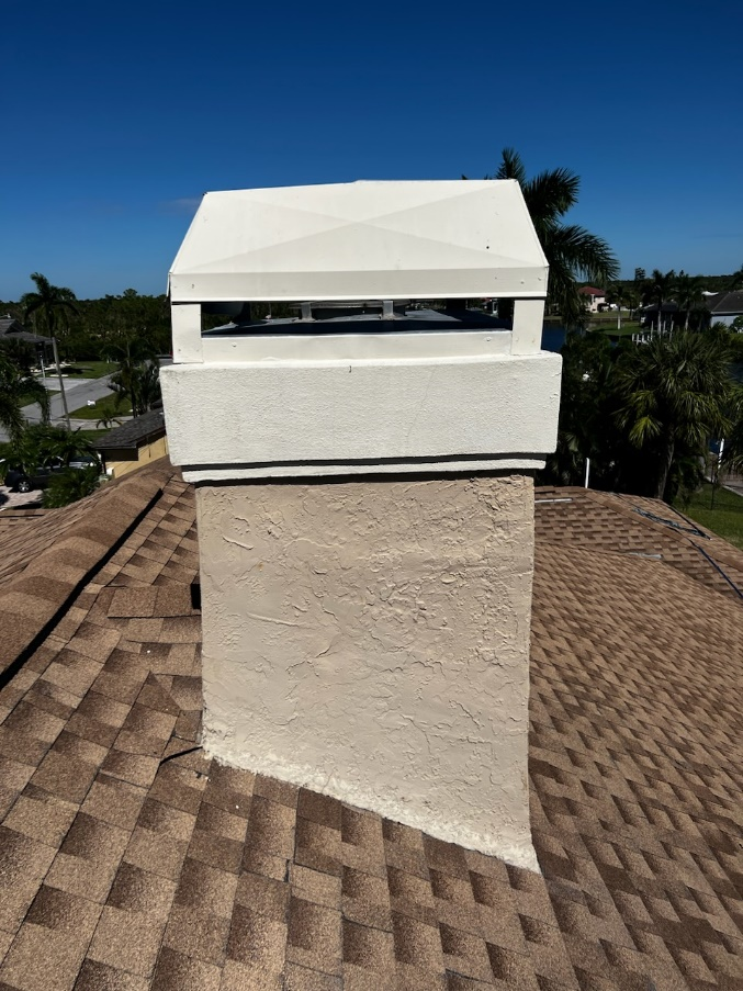 Chimney cap and shroud in Southwest FL.