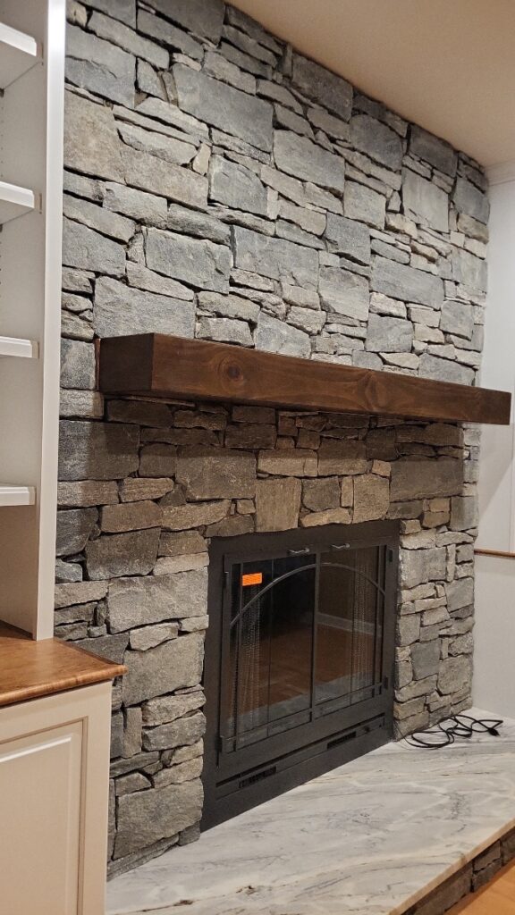 Stone Fireplace Remodeling in Southwest Floritda.