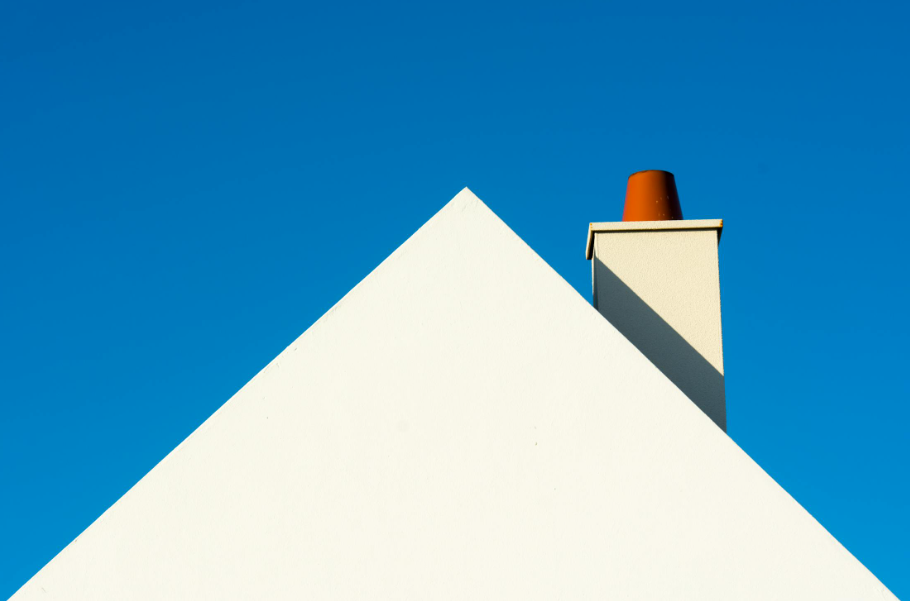 A white chimney.