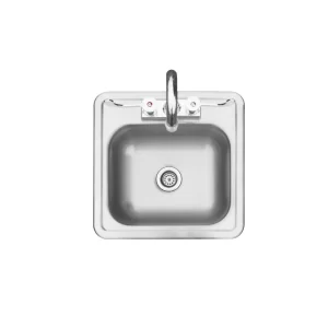 TrueFlame 15″x15″ Drop-in Sink – TF-NK-15D