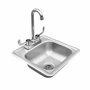 TrueFlame 15″x15″ Drop-in Sink – TF-NK-15D