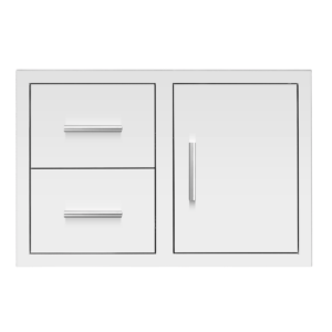 33″ 2-Drawer & Access Door Combo w/ Masonry Frame Return