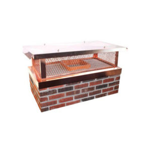 Copper Outside Mount Chimney Cap for Multi-Flue with Basic Lid