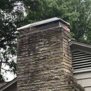 Stainless Steel Multi-Flue Chimney Cap with Hip and Ridge Lid, Top Mount