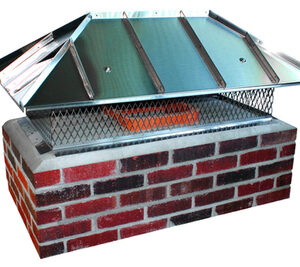 Standing Seam Stainless Steel Top Mount Chimney Cap Hip Ridge Standing Seams Lid