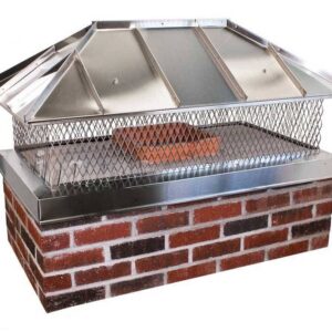 Stainless Custom Outside Mount Chimney Cap Hip Ridge Standing Seams
